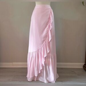 Sz 14/16 Kari Blue Pink Ruffle Skirt